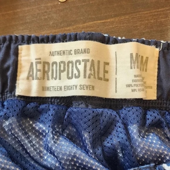 Aeropostale Men's Blue Floral Swim Trunks Board Hawaiian Shorts - Picture 3 of 6